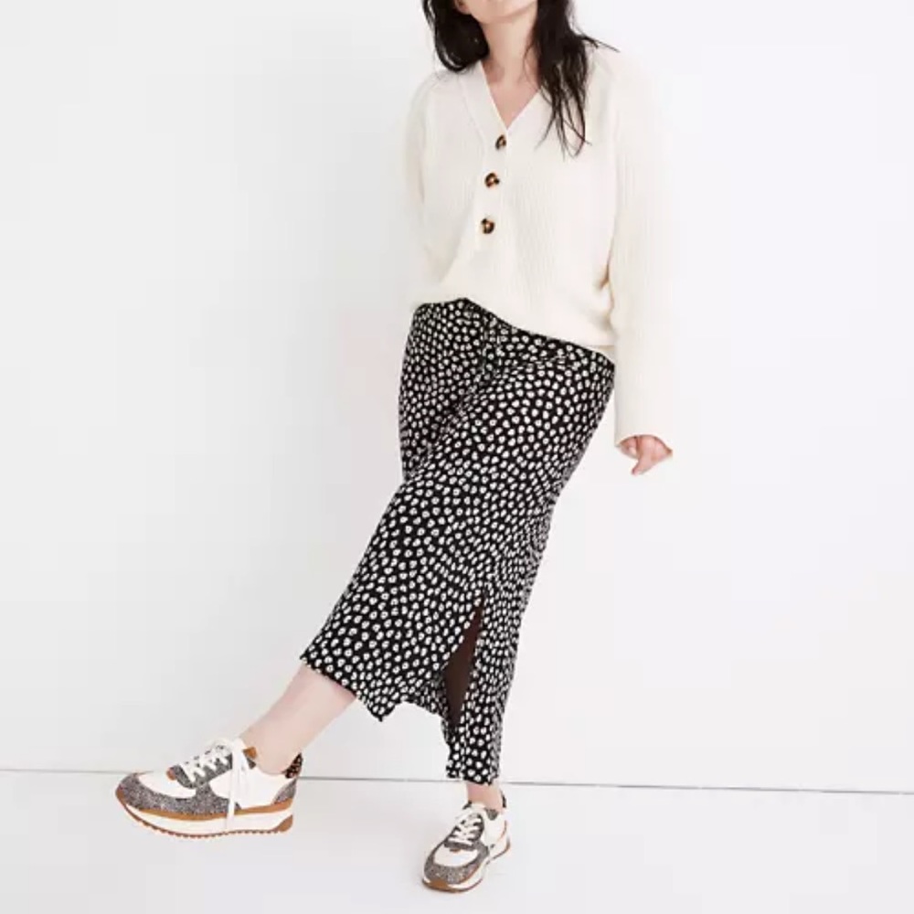 Madewell Drawstring Midi Slip Skirt